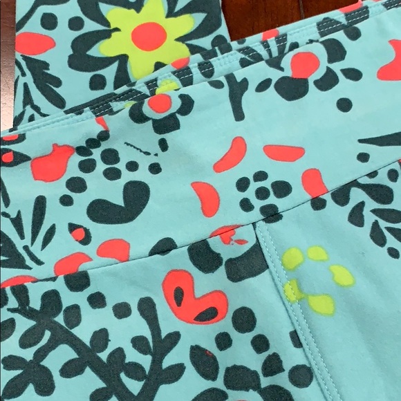LuLaRoe leggings teal mint coral one size fits all - Picture 2 of 3